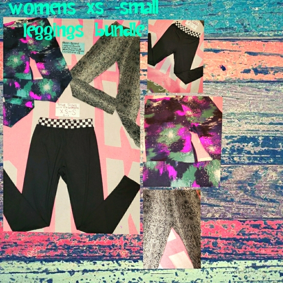 3pc Womens XS-S Leggings Bundle - Picture 3 of 16